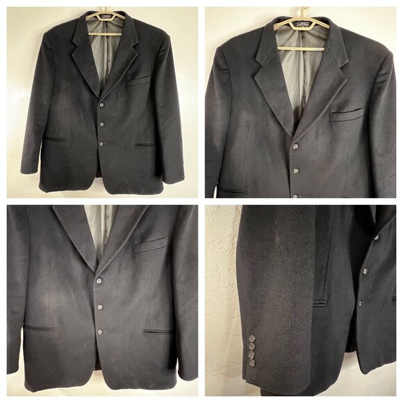 Macy's ALFANI Mens Heavy Coat Blazer Sport Jacket Size L Wool Blend - Picture 11 of 16